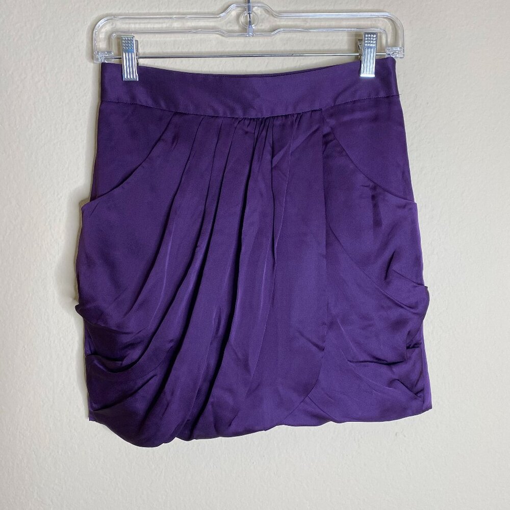 club monaco silk wrap skirt